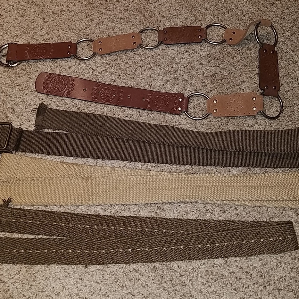 4 neutral colored FASHION belts for 1 price!!!